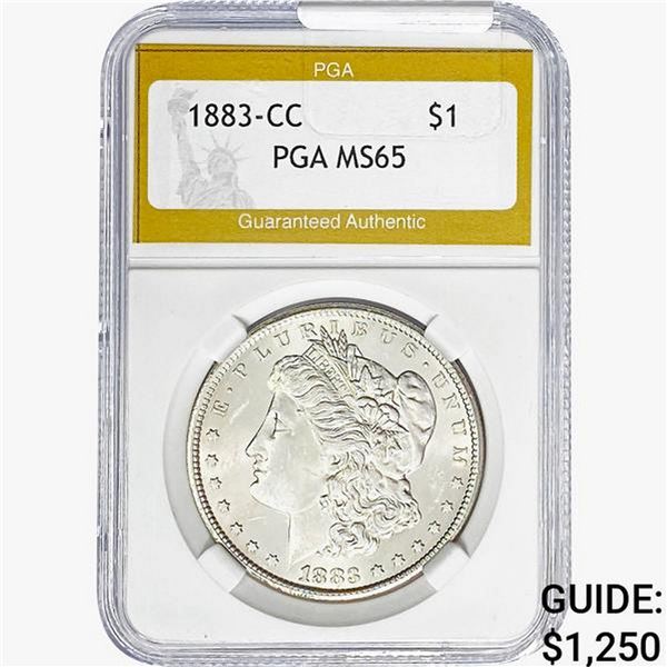 1883-CC Morgan Silver Dollar PGA MS65