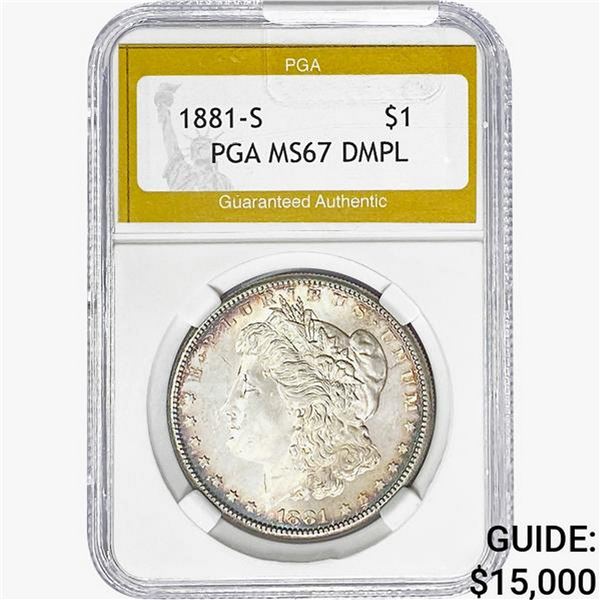 1881-S Morgan Silver Dollar PGA MS67 DMPL