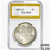 Image 1 : 1885-CC Morgan Silver Dollar PGA MS65