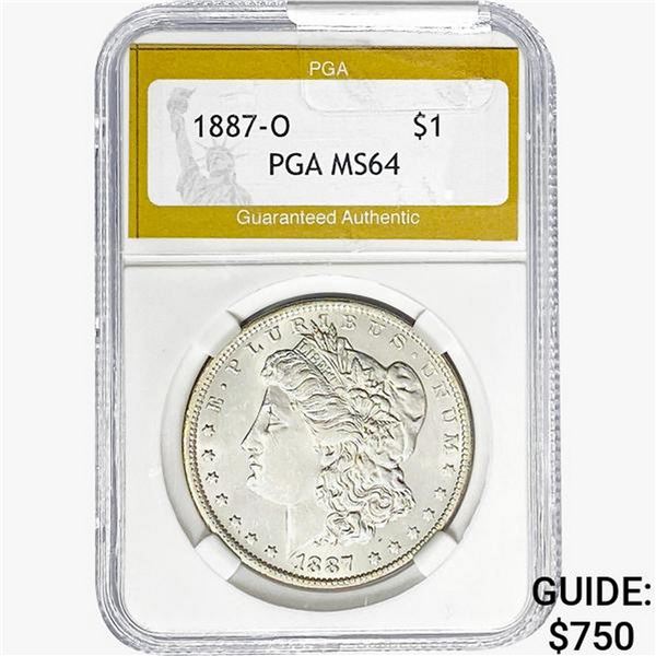 1887-O Morgan Silver Dollar PGA MS64