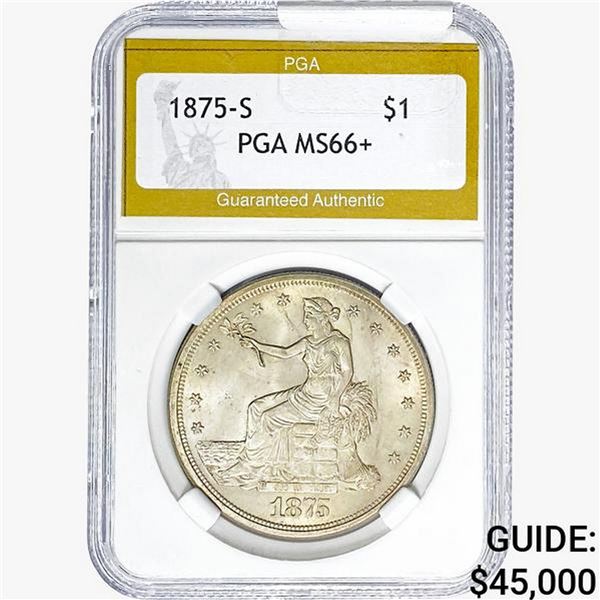 1875-S Silver Trade Dollar PGA MS66+