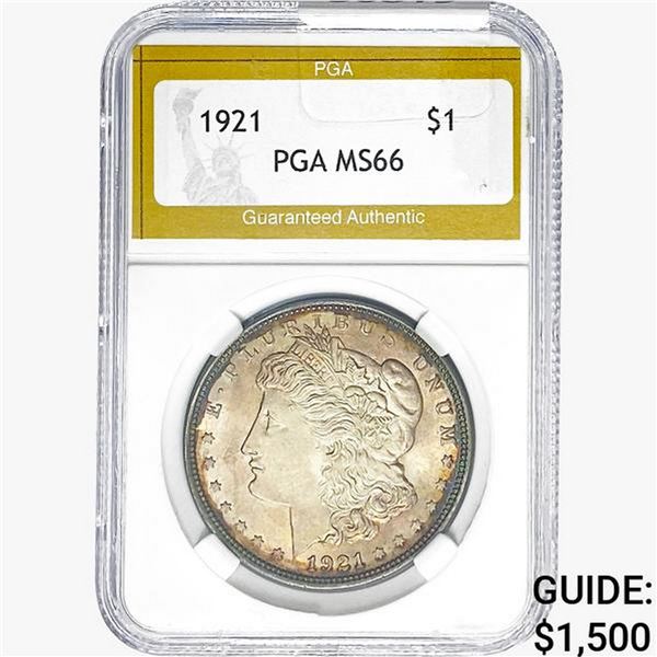 1921 Morgan Silver Dollar PGA MS66