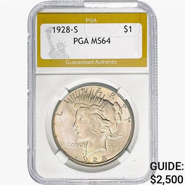 1928-S Silver Peace Dollar PGA MS64