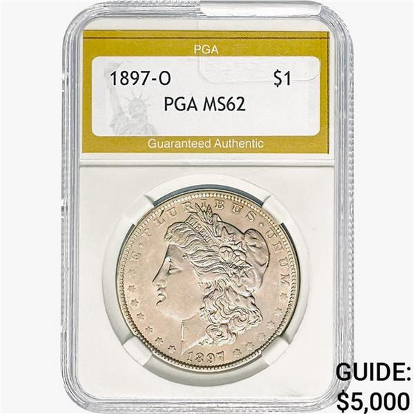 1897-O Morgan Silver Dollar PGA MS62