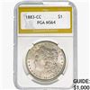 Image 1 : 1883-CC Morgan Silver Dollar PGA MS64