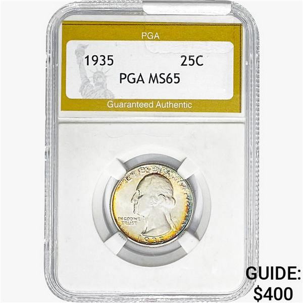 1935 Washington Silver Quarter PGA MS65