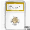 1880 Nickel Three Cent PGA MS67+