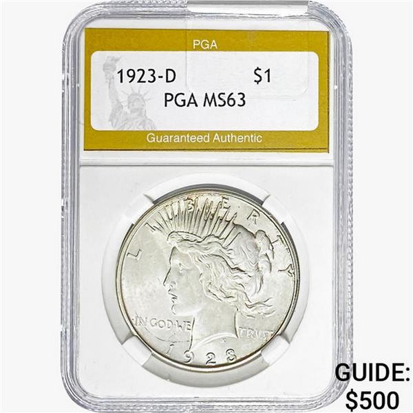 1923-D Silver Peace Dollar PGA MS63