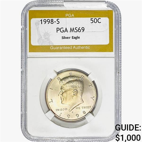 1998-S Kennedy Half Dollar PGA MS69
