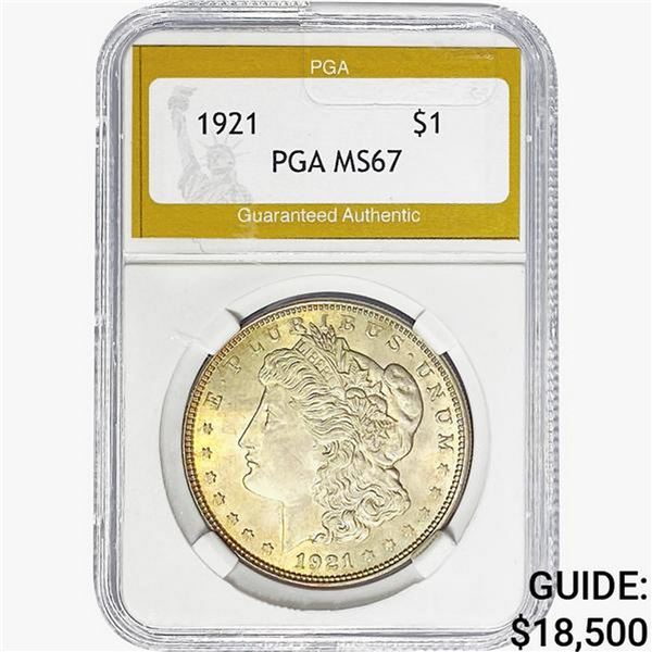 1921 Morgan Silver Dollar PGA MS67
