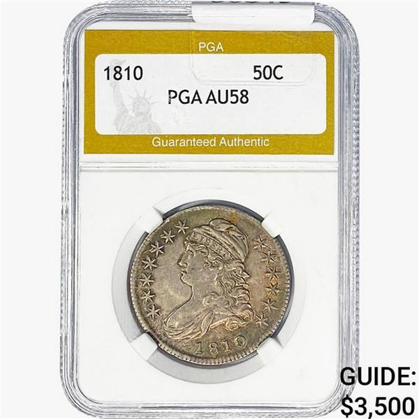 1810 Capped Bust Half Dollar PGA AU58