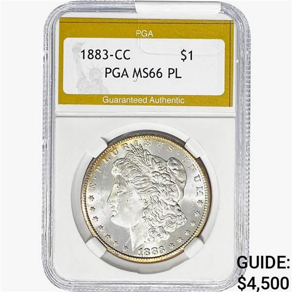 1883-CC Morgan Silver Dollar PGA MS66 PL