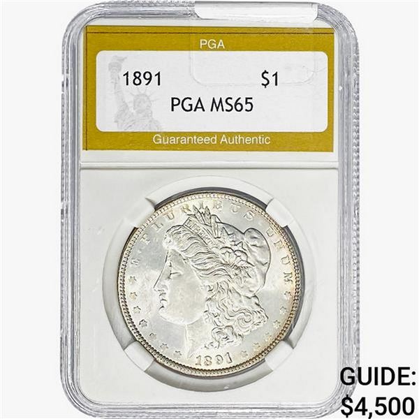 1891 Morgan Silver Dollar PGA MS65