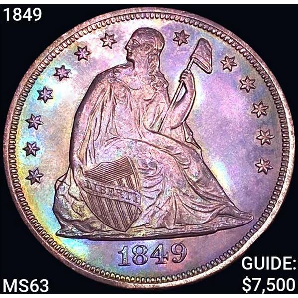 1849 Seated Liberty Dollar CHOICE BU