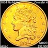 1834 No Motto Crosslet 4 $5 Gold Half Eagle UNCIRCULATED