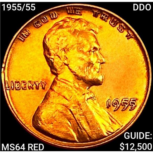 1955/55 DDO Wheat Cent CHOICE BU RD