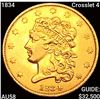 1834 Crosslet 4 $5 Gold Half Eagle CHOICE AU