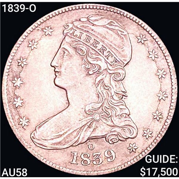 1839-O Capped Bust Half Dollar CHOICE AU