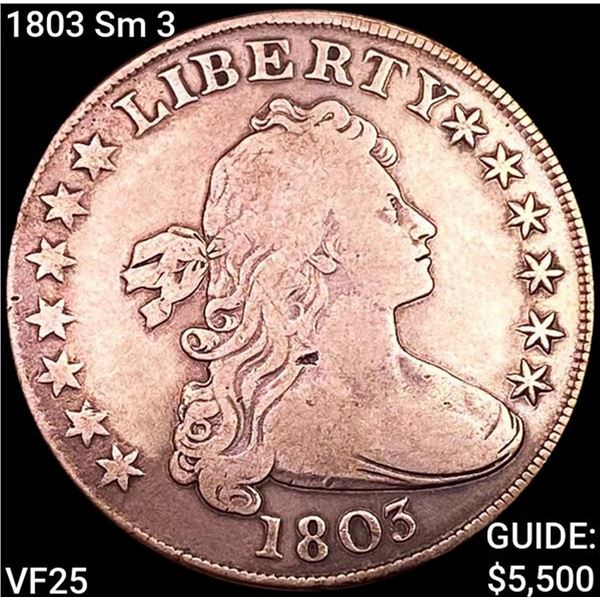 1803 Sm 3 Draped Bust Dollar LIGHTLY CIRCULATED