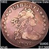 1802 Narrow Date Draped Bust Dollar NEARLY UNCIRCULATED