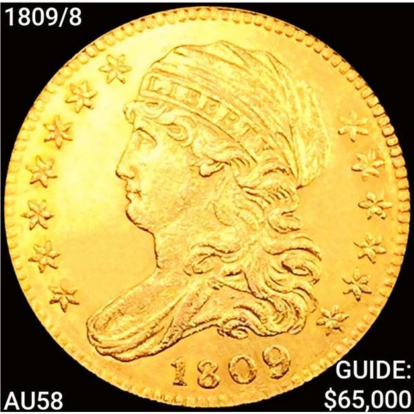 1809/8 $5 Gold Half Eagle CHOICE AU