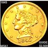 1845 $2.50 Gold Quarter Eagle UNCIRCULATED