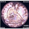 1874-S Arrows Seated Liberty Half Dollar CHOICE BU