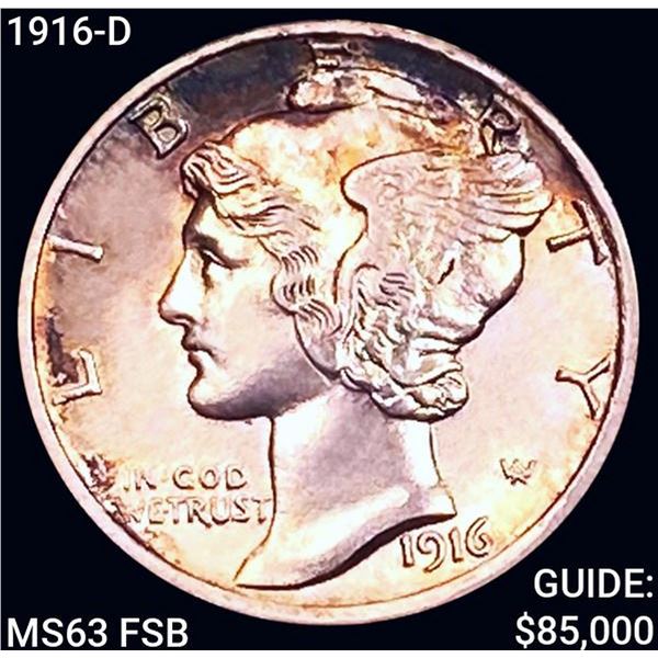 1916-D Mercury Dime CHOICE BU FSB