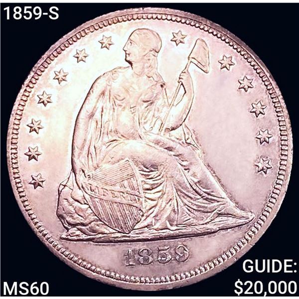1859-S Seated Liberty Dollar UNCIRCULATED