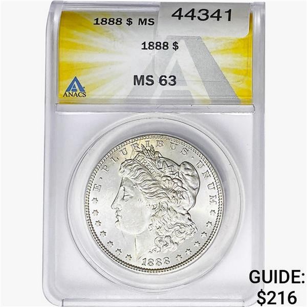 1888 Morgan Silver Dollar ANACS MS63
