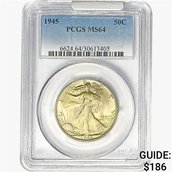 1945 Walking Liberty Half Dollar PCGS MS64