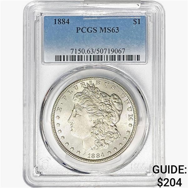 1884 Morgan Silver Dollar PCGS MS63
