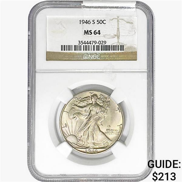 1946-S Walking Liberty Half Dollar NGC MS64