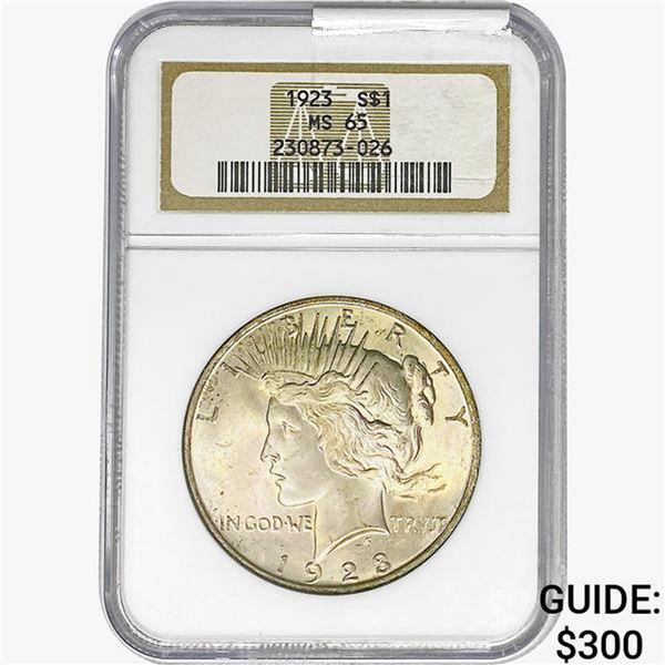 1923 Silver Peace Dollar NGC MS65