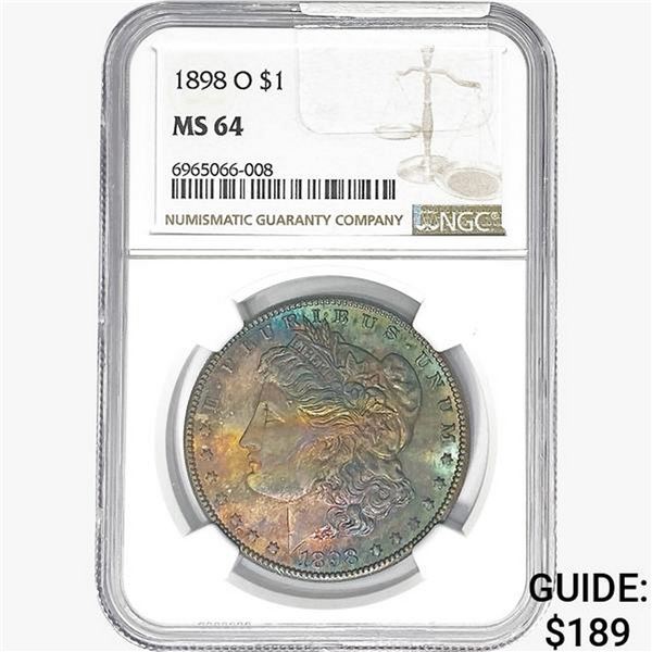 1898-O Morgan Silver Dollar NGC MS64