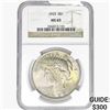 Image 1 : 1923 Silver Peace Dollar NGC MS65