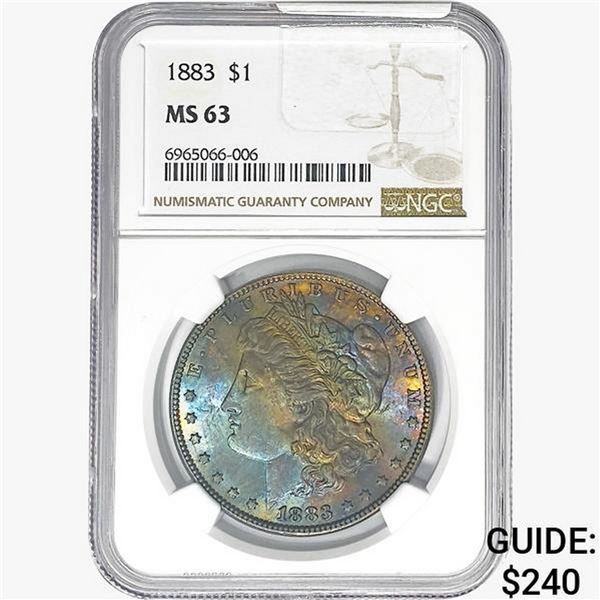 1883 Morgan Silver Dollar NGC MS63