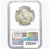 Image 2 : 1943-D Walking Liberty Half Dollar NGC MS64