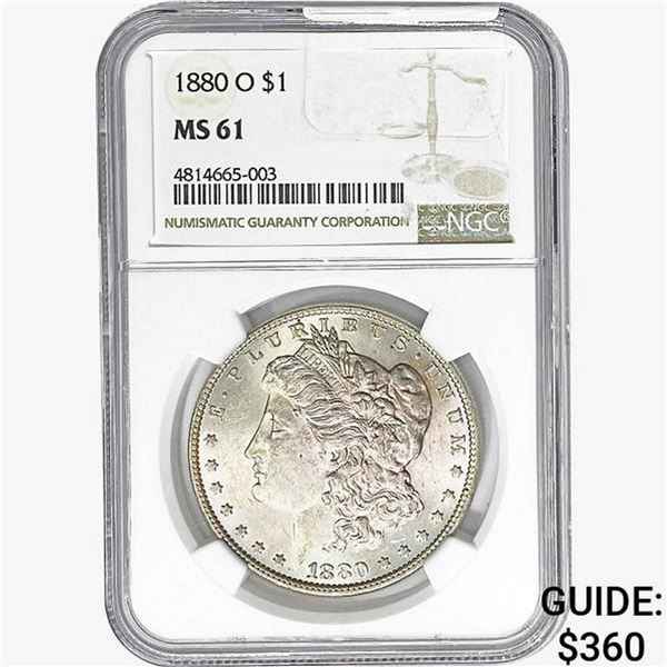 1880-O Morgan Silver Dollar NGC MS61