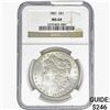 Image 1 : 1881 Morgan Silver Dollar NGC MS64