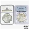 Image 1 : [2] 1922 Silver Peace Dollar NGC/PCGS MS63