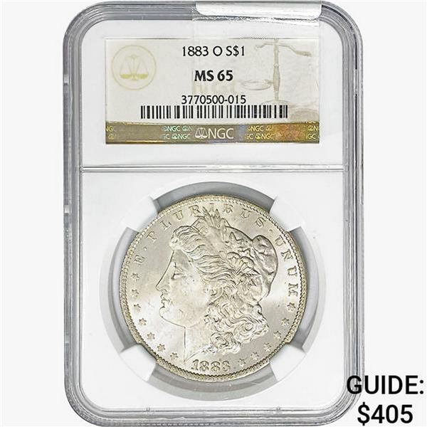 1883-O Morgan Silver Dollar NGC MS65