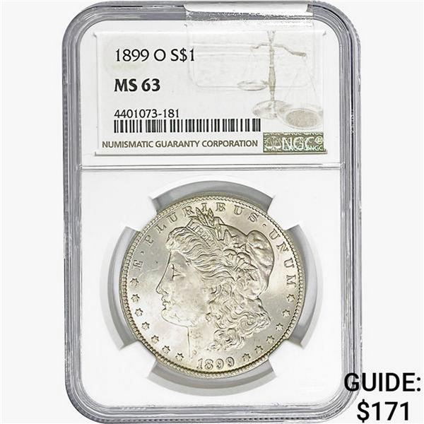 1899-O Morgan Silver Dollar NGC MS63