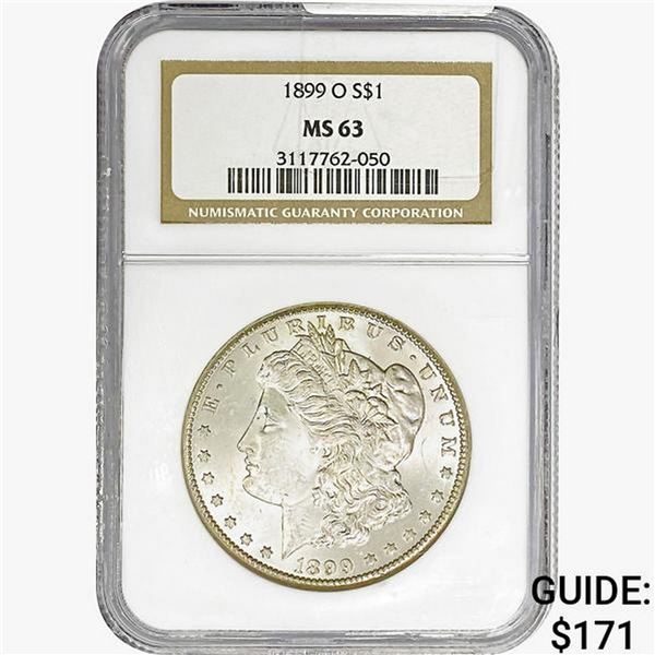 1899-O Morgan Silver Dollar NGC MS63