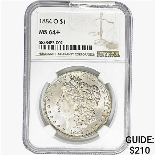 1884-O Morgan Silver Dollar NGC MS64+