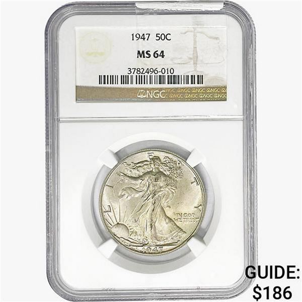 1947 Walking Liberty Half Dollar NGC MS64
