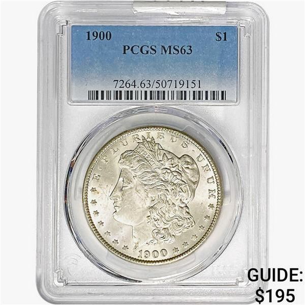 1900 Morgan Silver Dollar PCGS MS63