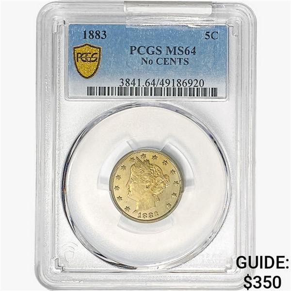 1883 "No Cents" Liberty Victory Nickel PCGS MS64