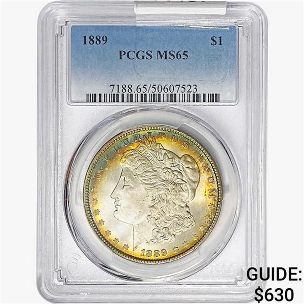 1889 Morgan Silver Dollar PCGS MS65