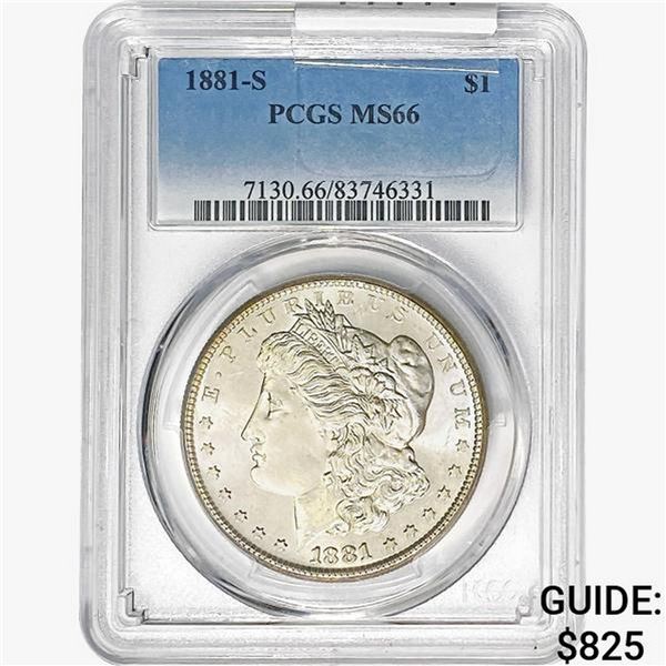 1881-S Morgan Silver Dollar PCGS MS66